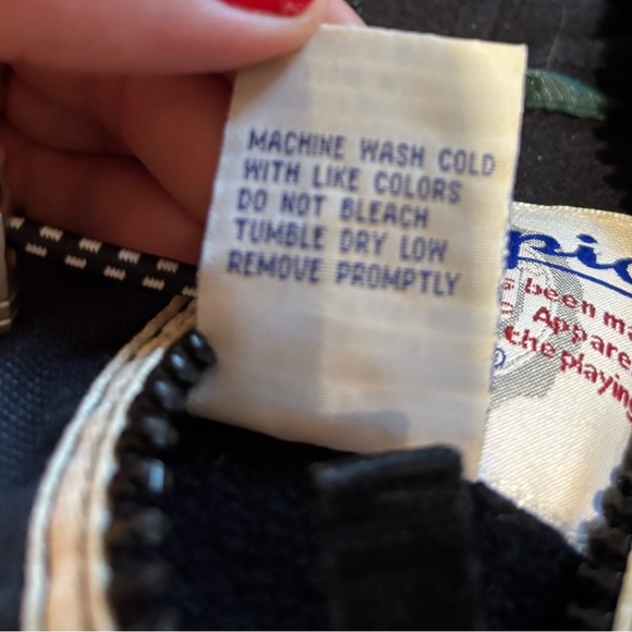 Champion Pro Line Green Bay Packers Pull Over 1/4 Zip NFL Pocket Hooded Size L - Picture 6 of 8